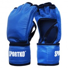 Перчатки тхэквондо кожаные Sportko ПК-6 синие L