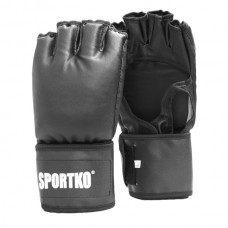 Перчатки тхэквондо кожвиниловые Sportko ПД-6 черные L Перчатки тхэквондо кожвиниловые Sportko ПД-6 черные L