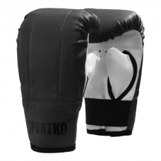 Снарядные перчатки кожвинил Sportko ПД-3 черный S/M Снарядные перчатки кожвинил Sportko ПД-3 черный S/M