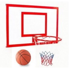 Баскетбольный щит с кольцом и сеткой для зала и улицы SportReal №3 с мячем №7 Баскетбольный щит с кольцом и сеткой для зала и улицы SportReal №3 с мячем №7