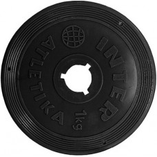 Диск для штанги 1 кг гантели металопластиковый InterAtletika ST520-1 Диск для штанги 1 кг гантели металопластиковый InterAtletika ST520-1