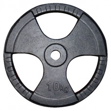 Диск для штанги 10 кг д31мм трехлепестковый Диск для штанги 10 кг д31мм трехлепестковый