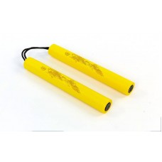 Нунчаки тренировочные соединенные шнуром Желтые Нунчаки тренировочные соединенные шнуром Желтые