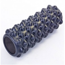 Фактурный и жесткий массажный валик (ролик) SportReal Черный Фактурный и жесткий массажный валик (ролик) SportReal Черный