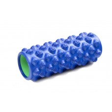Фактурный и жесткий массажный валик (ролик) SportReal Синий Фактурный и жесткий массажный валик (ролик) SportReal Синий