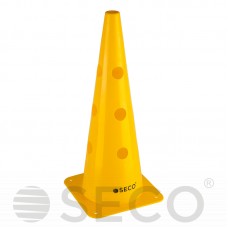 Тренировочный конус с отверстиями SECO 48 см желтого цвета Тренировочный конус с отверстиями SECO 48 см желтого цвета