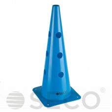 Тренировочный конус с отверстиями SECO 48 см синего цвета Тренировочный конус с отверстиями SECO 48 см синего цвета