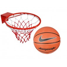 Баскетбольное кольцо SportReal №5 30 cм с мячем Nike Dominate №5 Баскетбольное кольцо SportReal №5 30 cм с мячем Nike Dominate №5